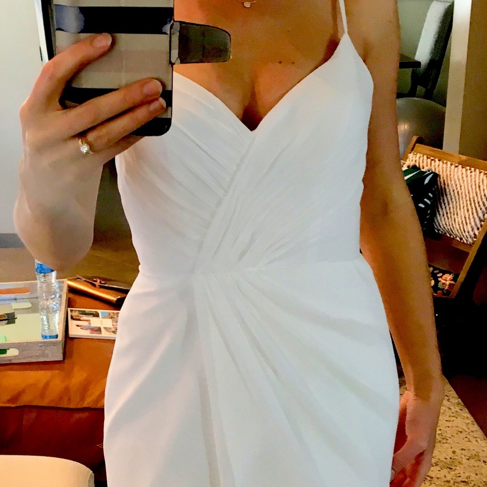 White bridesmaids or prom dress